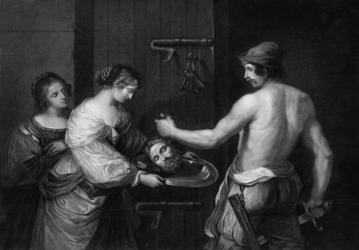 Hans huvud fördes i en laddare och gavs till flickan, mitten av 1800-talet. av W. H. Egleton