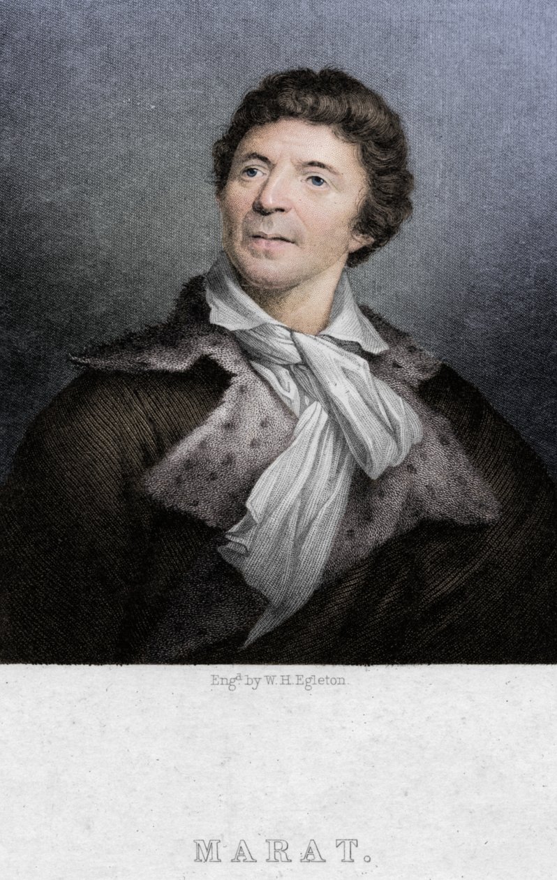 Jean-Paul Marat 1743-1793, läkare, vetenskapsman och politisk teoretiker, c1830 av W. H. Egleton