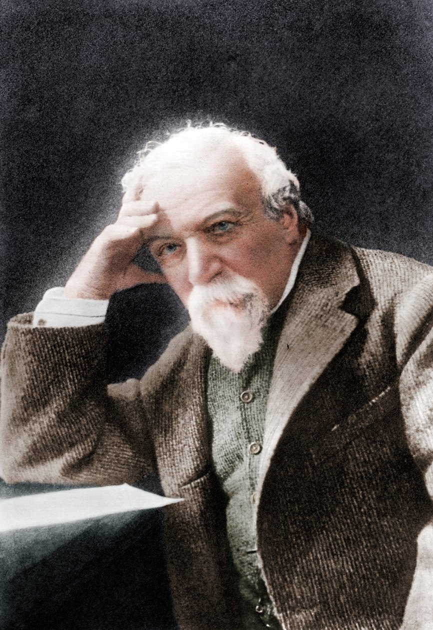 Robert Browning, engelsk poet och dramatiker, sent 1800-tal. av W H Grove