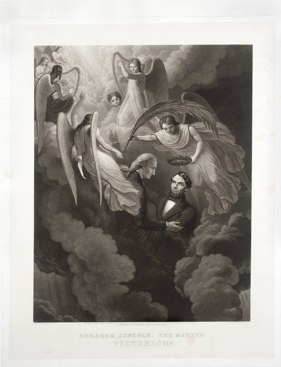 Abraham Lincoln, martyren och segraren, graverad av John Sartain (1808-97), ca 1866. av W. H. Hermans