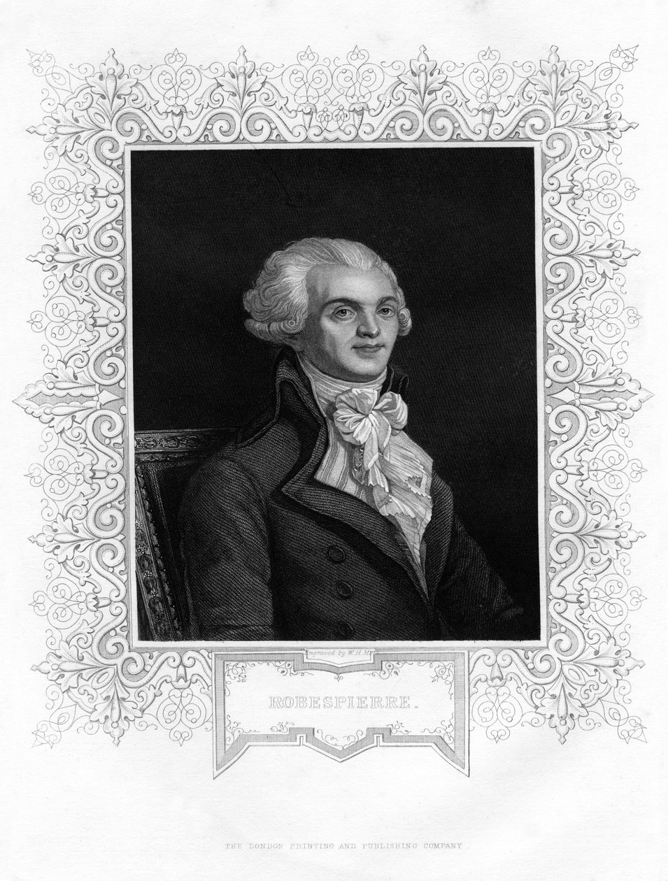 Maximilien Robespierre, en av ledarna för den franska revolutionen, 1800-talet av W H Moll