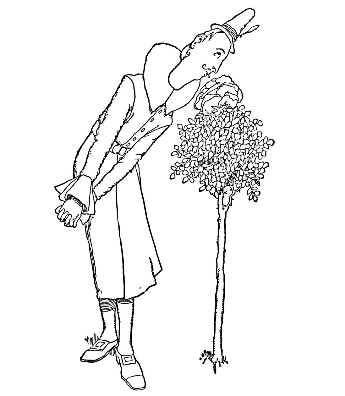 Alla bekymmer och sorger glömdes bort av honom som andades in dess doft, c1930 av William Heath Robinson