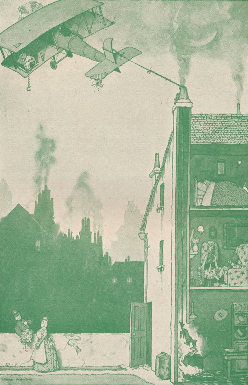 En övergiven ung pilot som tillägnar någon annans ransoner, c1918 1919 av William Heath Robinson