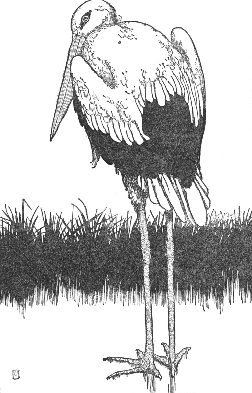 Fader-Stork, c1930 av William Heath Robinson