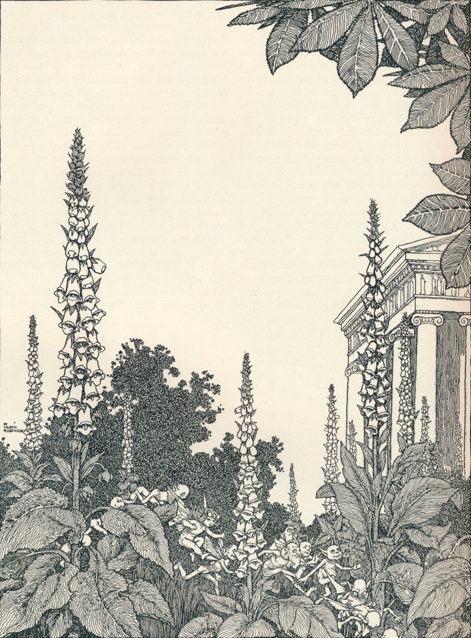 Illustration till en midsommarnattsdröm, 1914, 1925. av William Heath Robinson