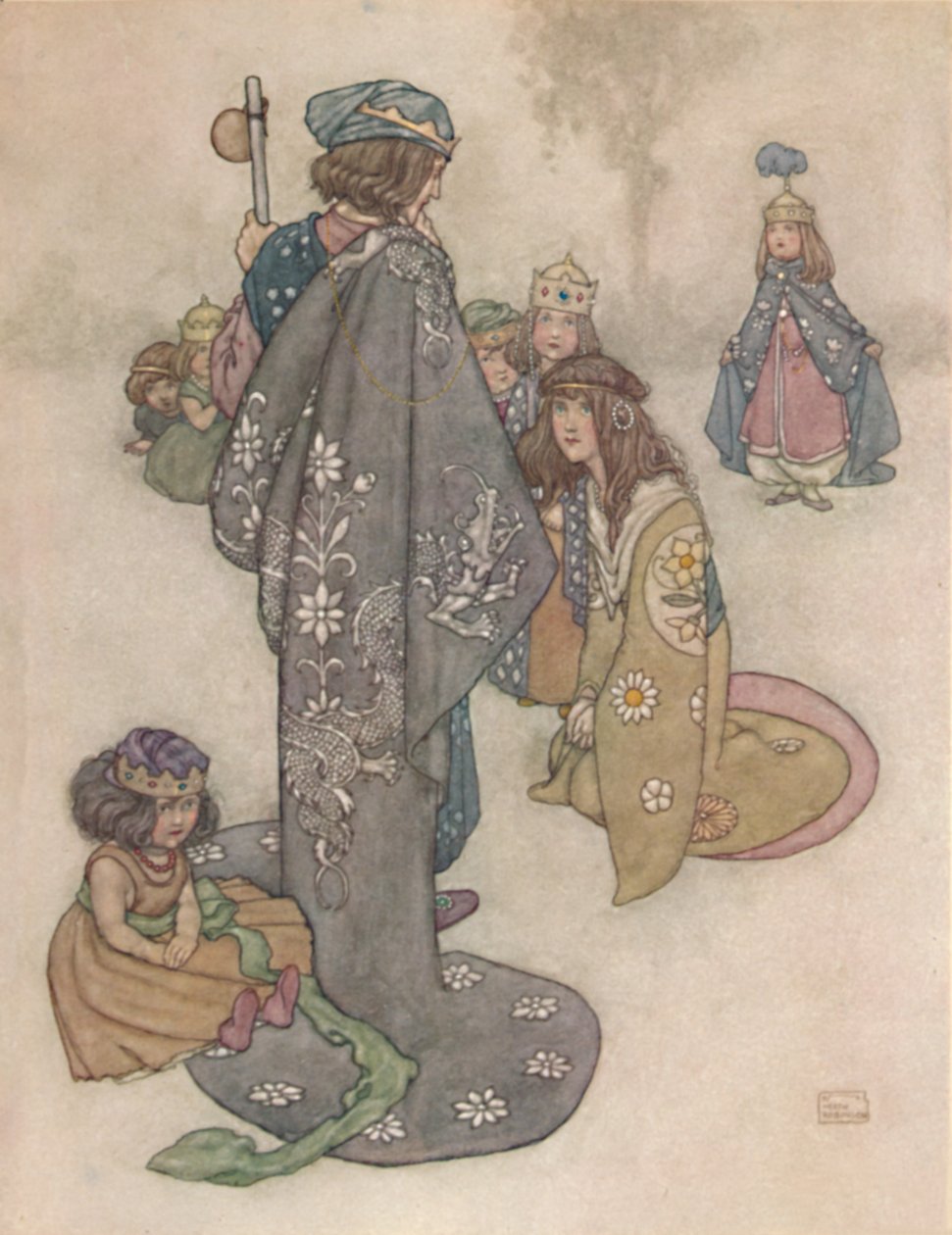 Prinsessor han hittade i massor, men oavsett om de var riktiga prinsessor var det omöjligt för honom att D av William Heath Robinson