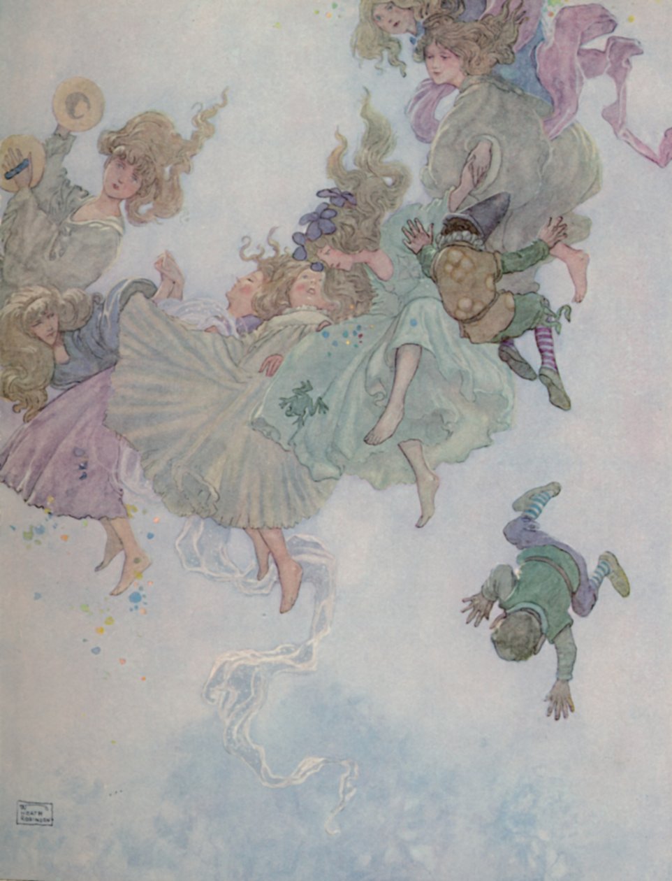 Runt och runt de gick, Sådan virvlande och snurrande, c1930 av William Heath Robinson