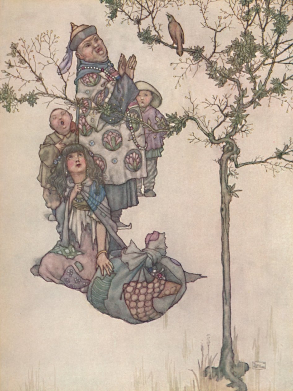 Sedan började näktergalen att sjunga, c1930 av William Heath Robinson