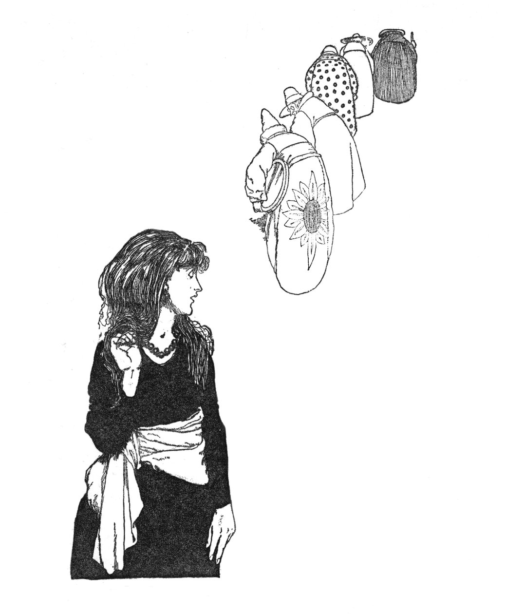 De bar spegeln från plats till plats, c1930 av William Heath Robinson