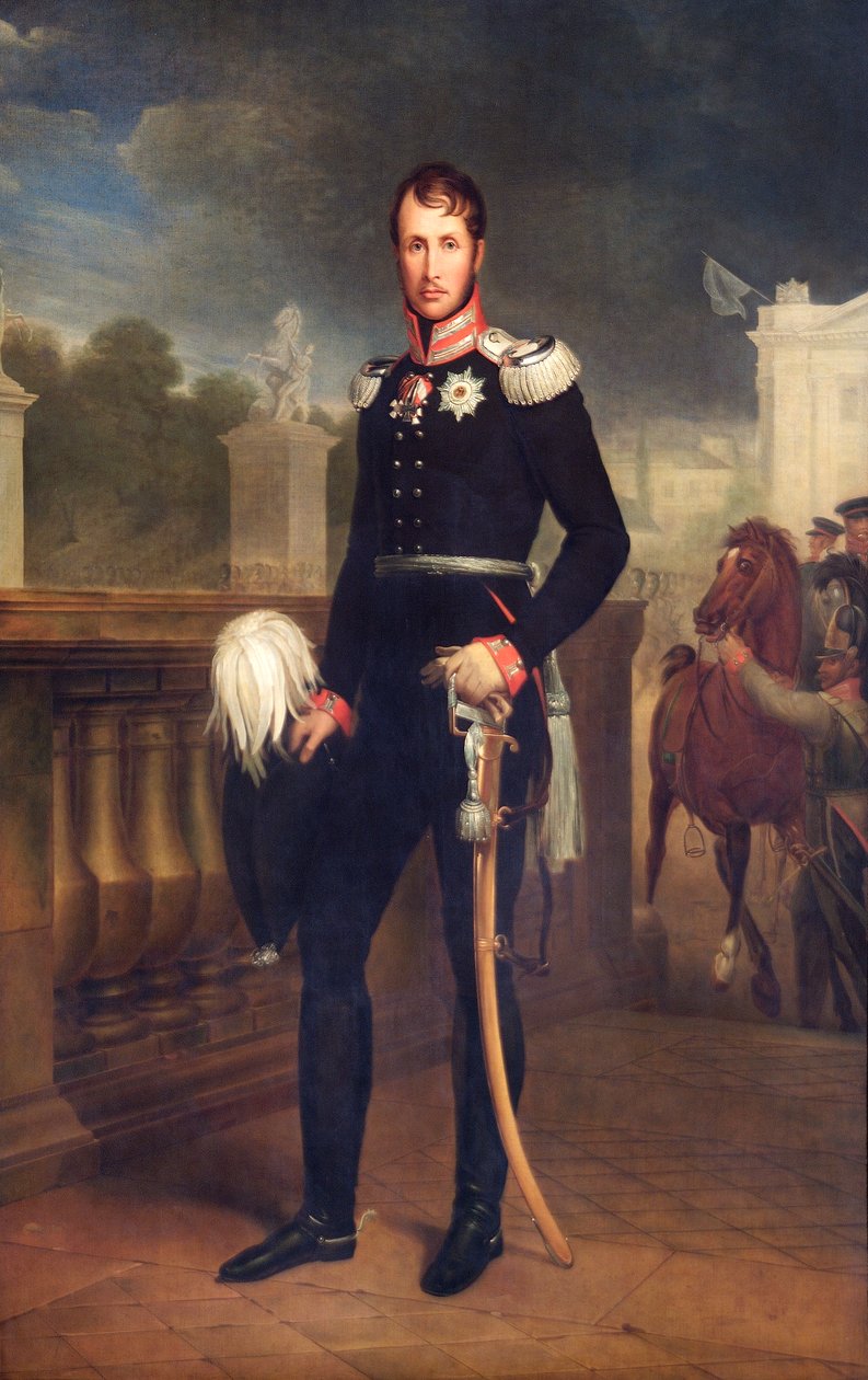 Fredrik William III (olja på duk) av W. Herbig