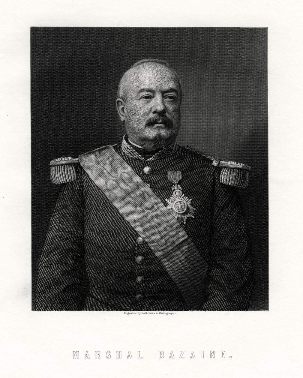 Achille Francois Bazaine, marskalk av Frankrike, 1800-talet. av W. Holl
