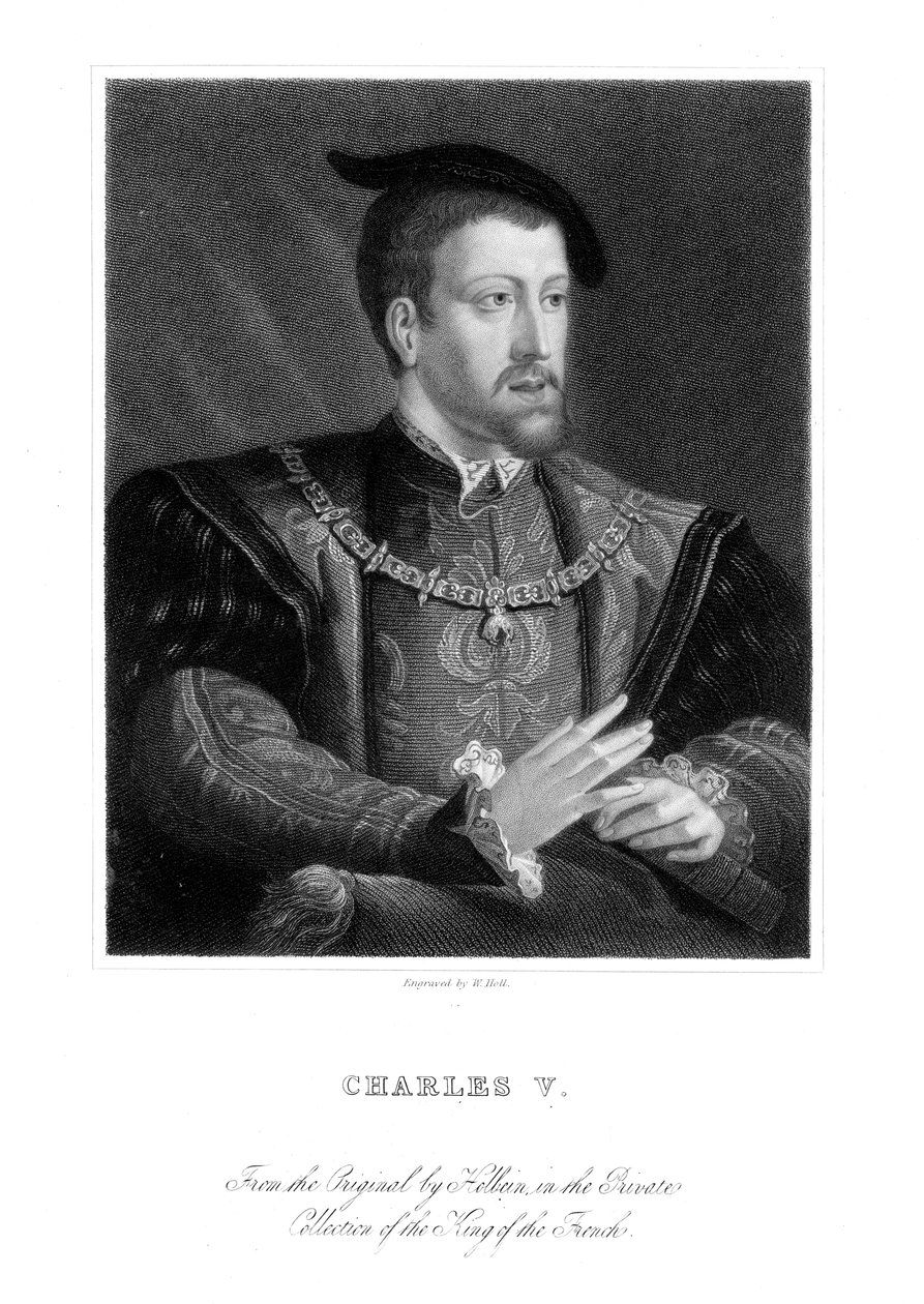 Karl V, kung av Spanien och den helige romerske kejsaren. av W. Holl