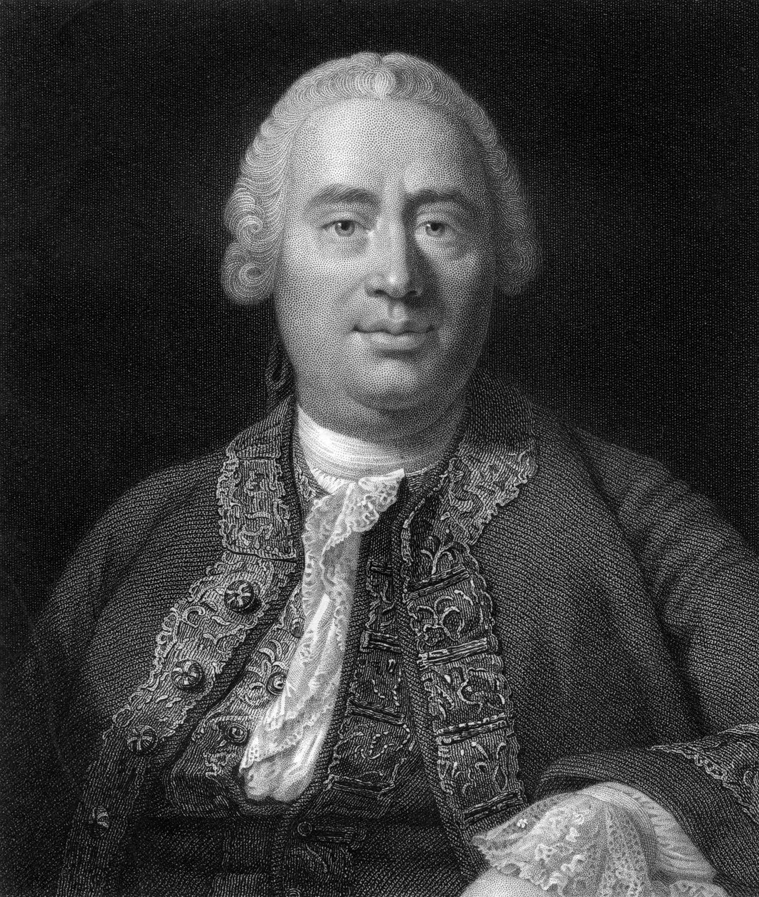David Hume, skotsk filosof, ekonom och historiker från 1700-talet, 1845 av W. Holl