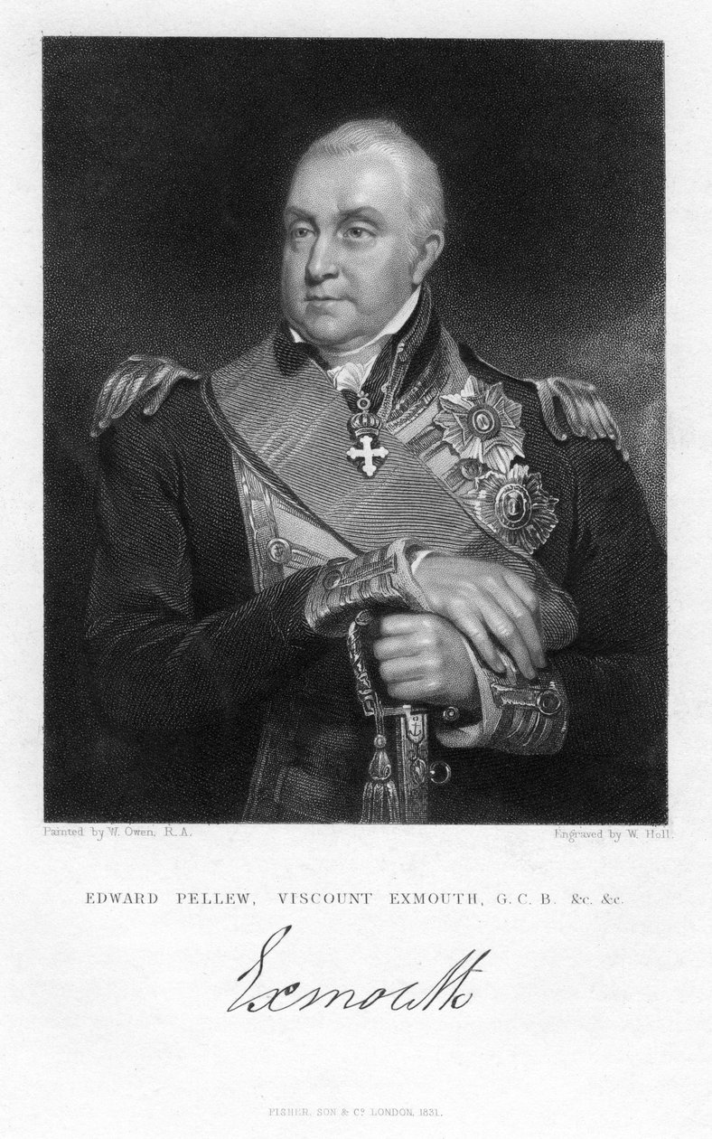 Edward Pellew, 1:e Viscount Exmouth, brittisk sjöofficer, 1831. av W. Holl