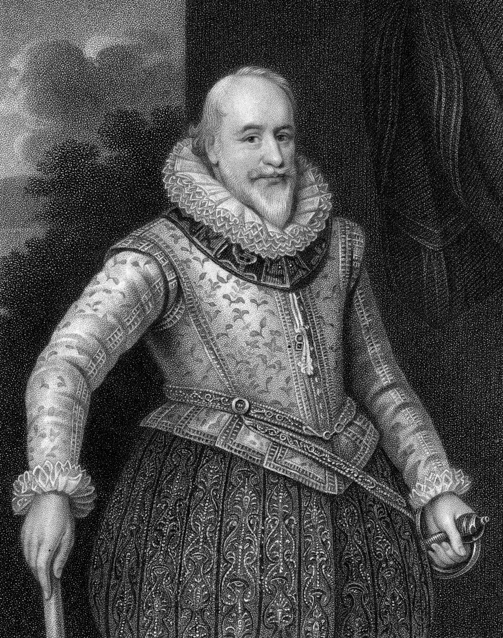 George Carew, 1:e earl av Totnes 1555-1629, 1824. av W. Holl