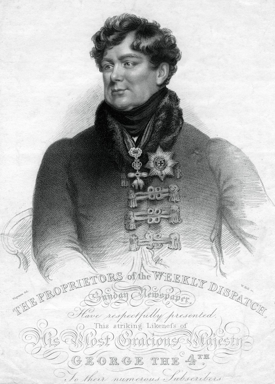 George IV, kung av Storbritannien och Hannover, 1800-talet. av W. Holl