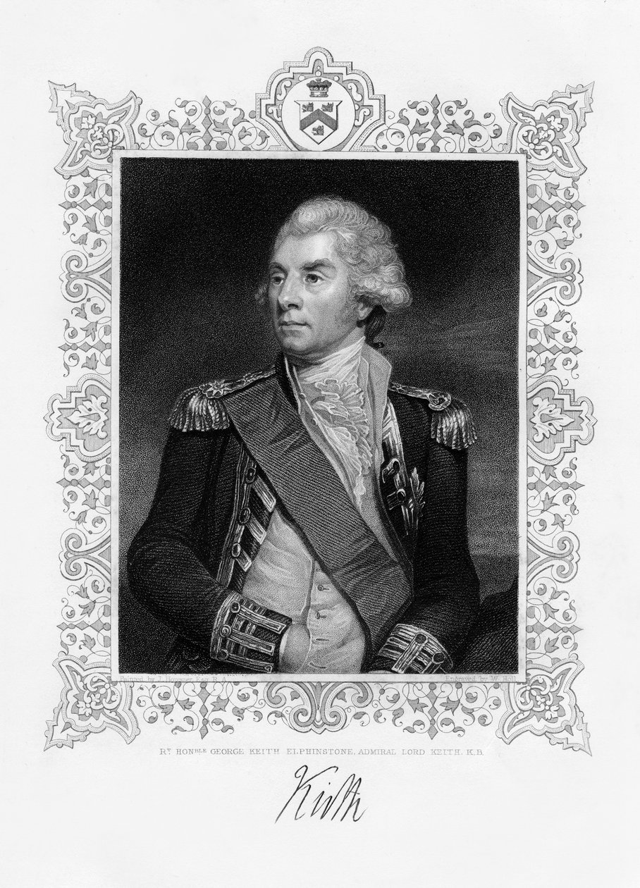 George Keith Elphinstone, 1:e Viscount Keith, brittisk amiral, 1800-talet. av W. Holl