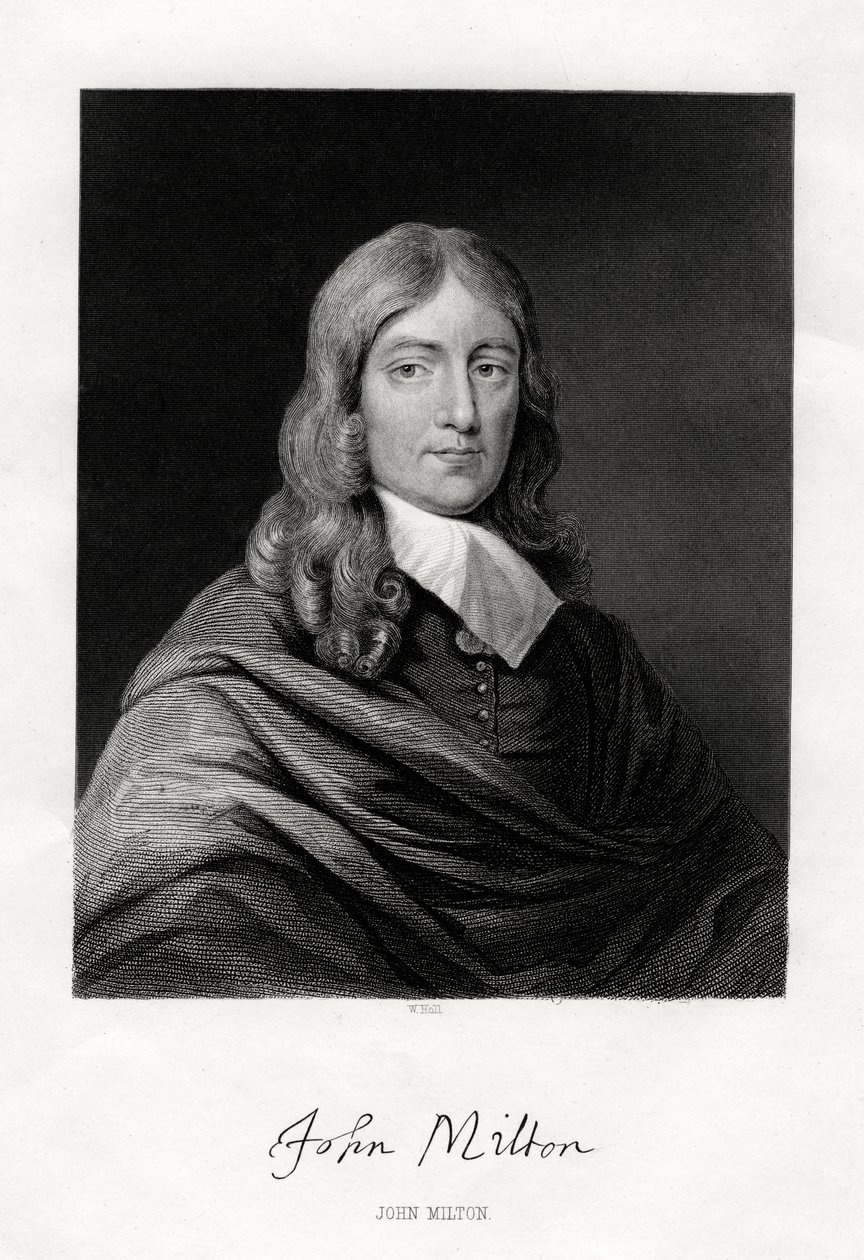 John Milton, engelsk poet, 1800-talet av W. Holl