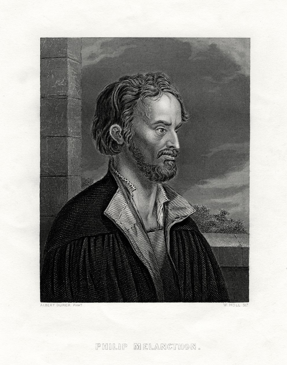 Philipp Melanchthon Tysk teolog och författare av den protestantiska reformationen, 1800-talet. av W. Holl