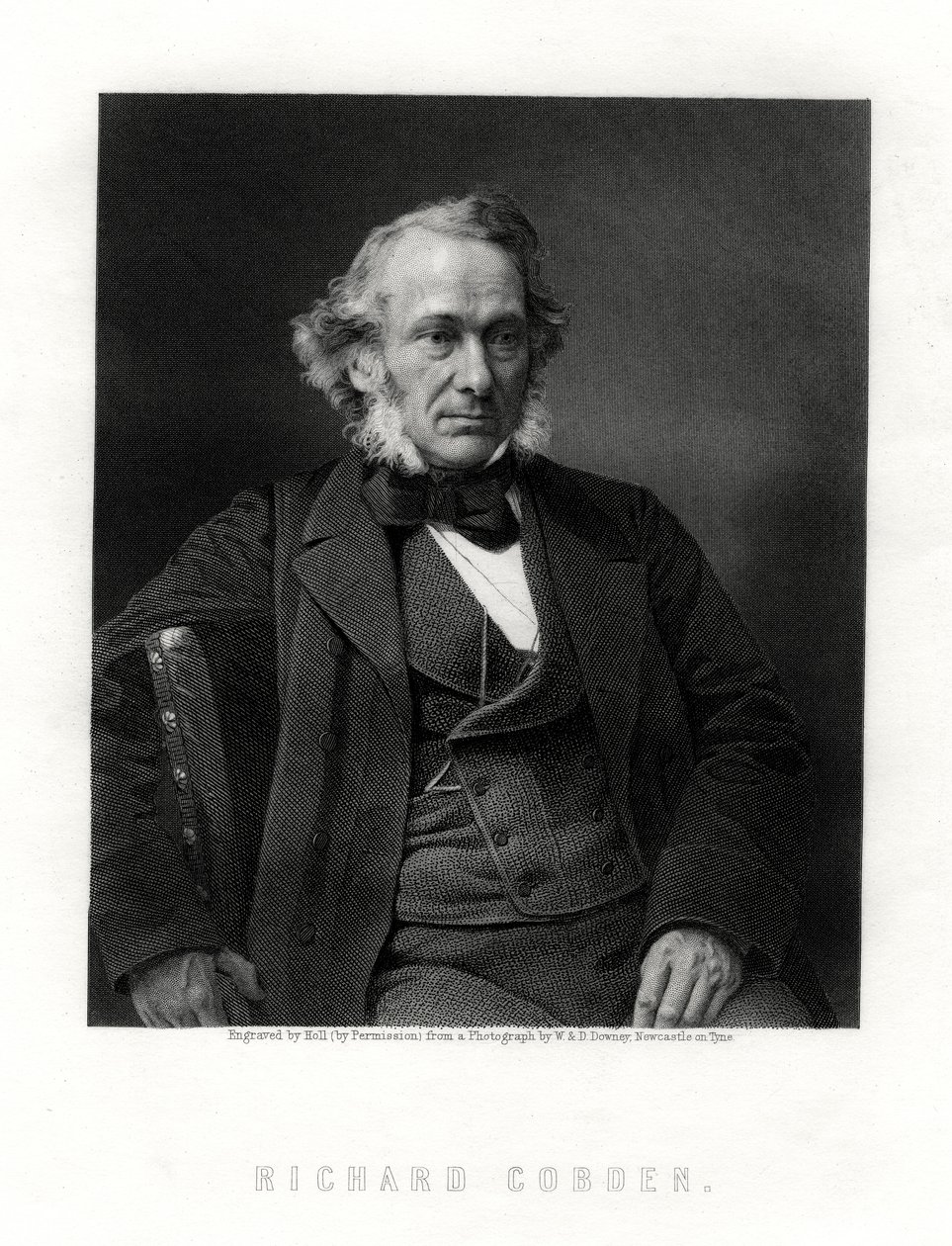 Richard Cobden, brittisk tillverkare, radikal och liberal statsman, 1800-talet. av W. Holl