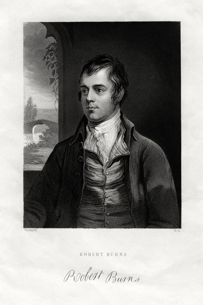 Robert Burns, skotsk poet, 1800-talet av W. Holl