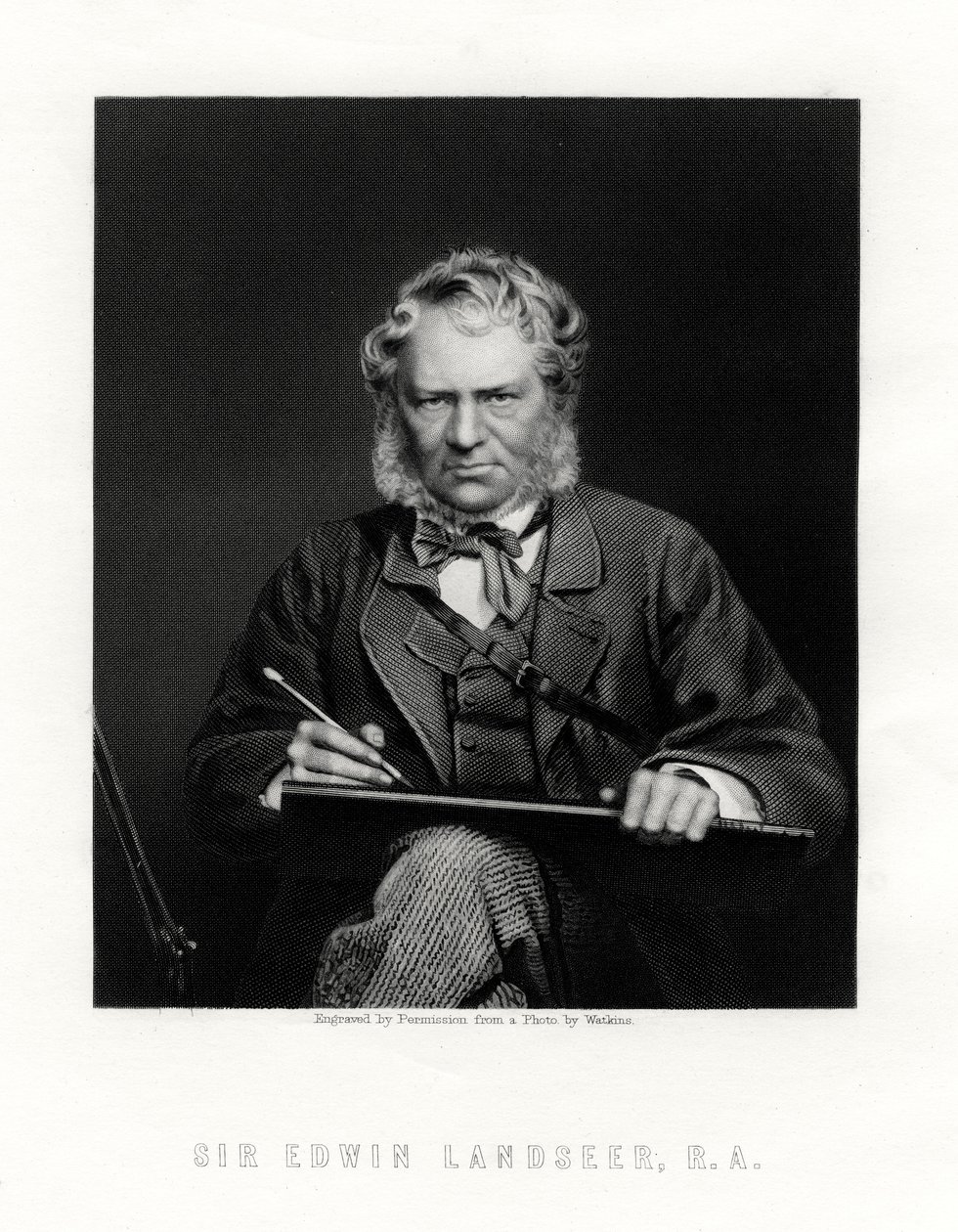 Sir Edwin Henry Landseer 1802-1873, brittisk målare, 1800-talet av W. Holl