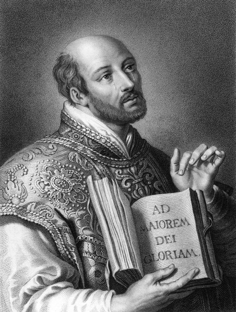 St Ignatius av Loyola, spansk soldat från 1500-talet och grundare av jesuiterna, 1836. av W. Holl