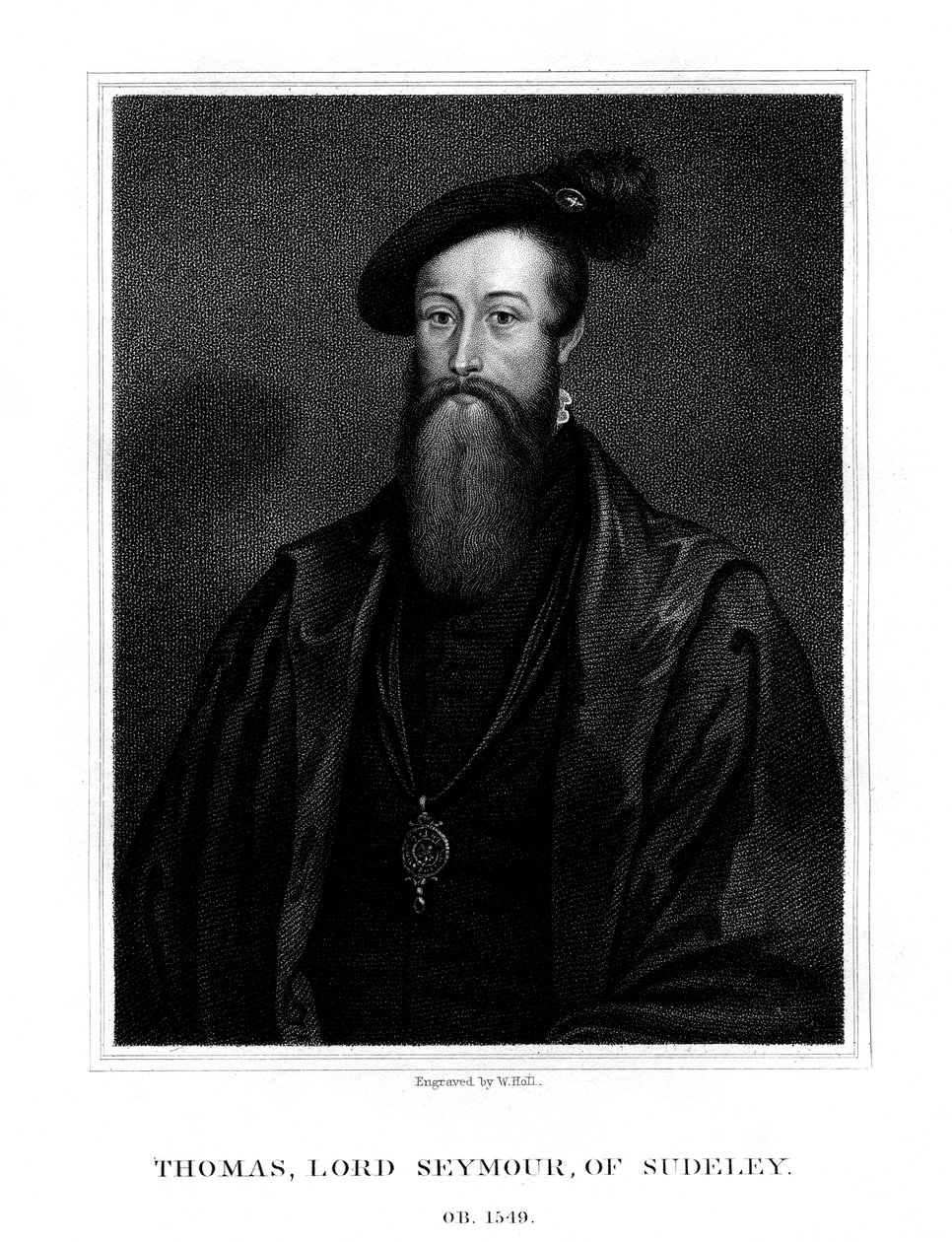 Thomas Seymour, baron Seymour av Sudeley, yngre bror till Jane Seymour, 1825. av W. Holl