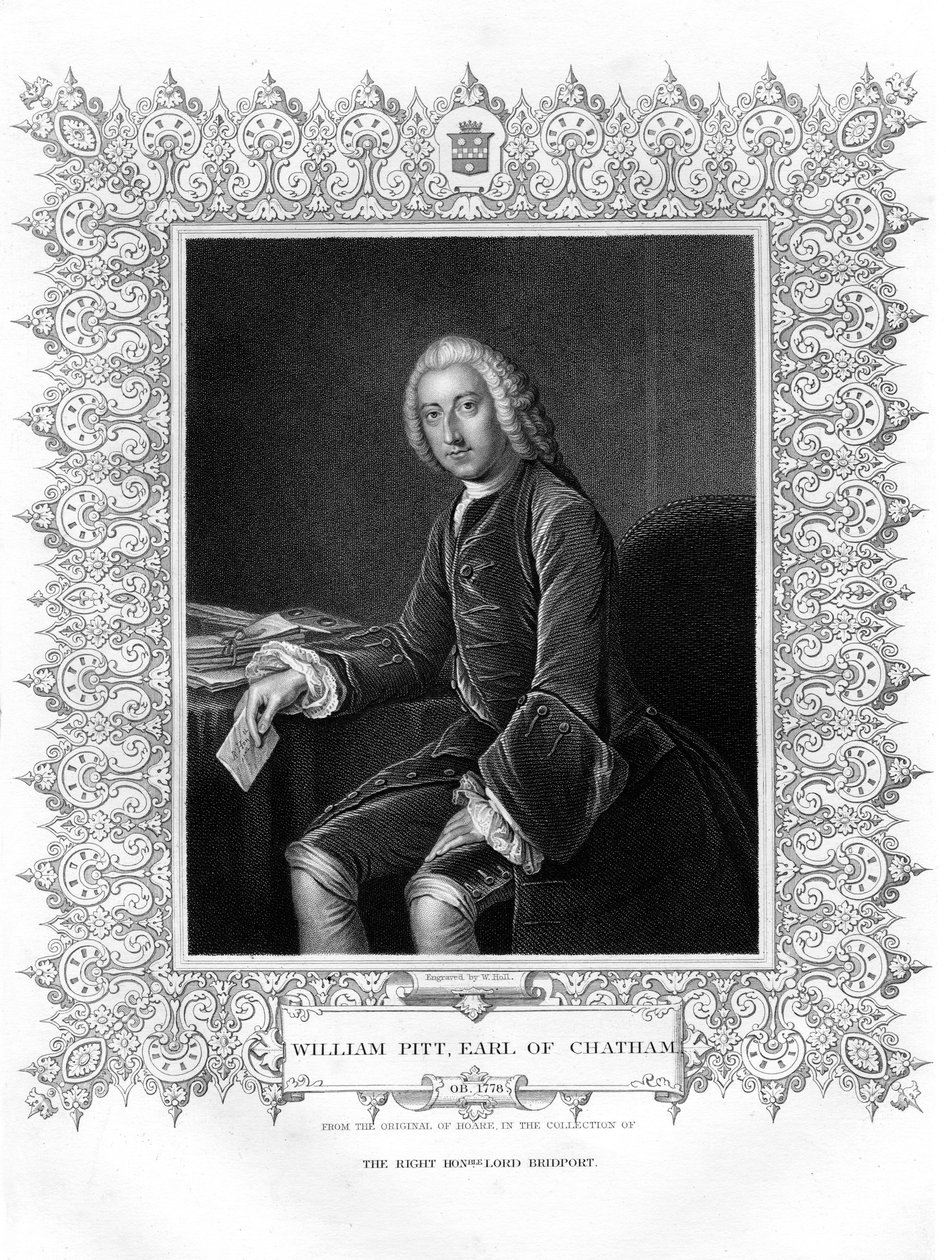 William Pitt, 1:e earl av Chatham, brittisk whigstatsman, 1800-talet. av W. Holl