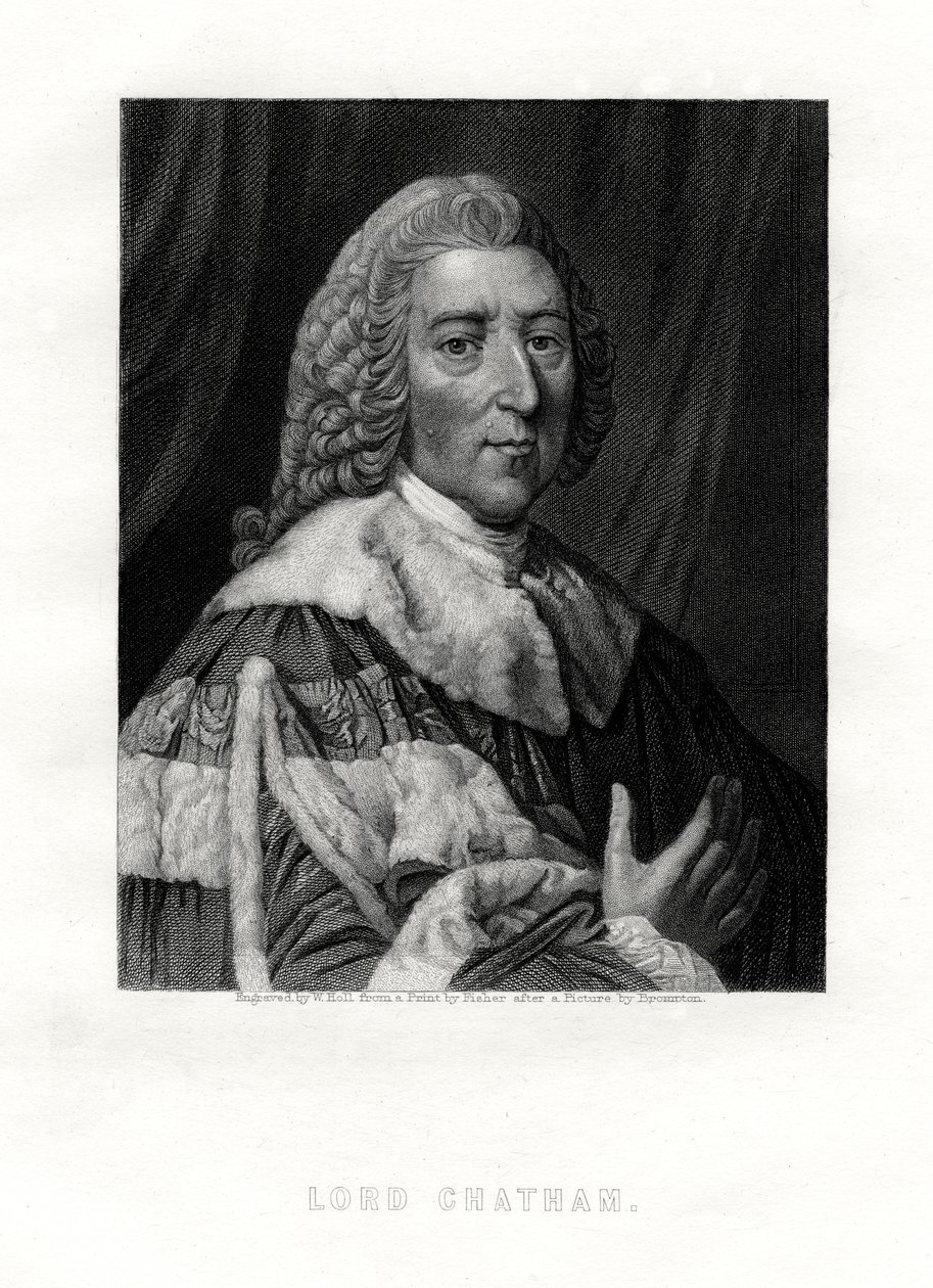 William Pitt, 1:e earl av Chatham, brittisk whigstatsman, 1800-talet. av W. Holl