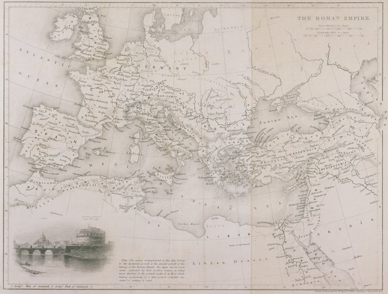 Romarriket, ca 1850 av W Hughes