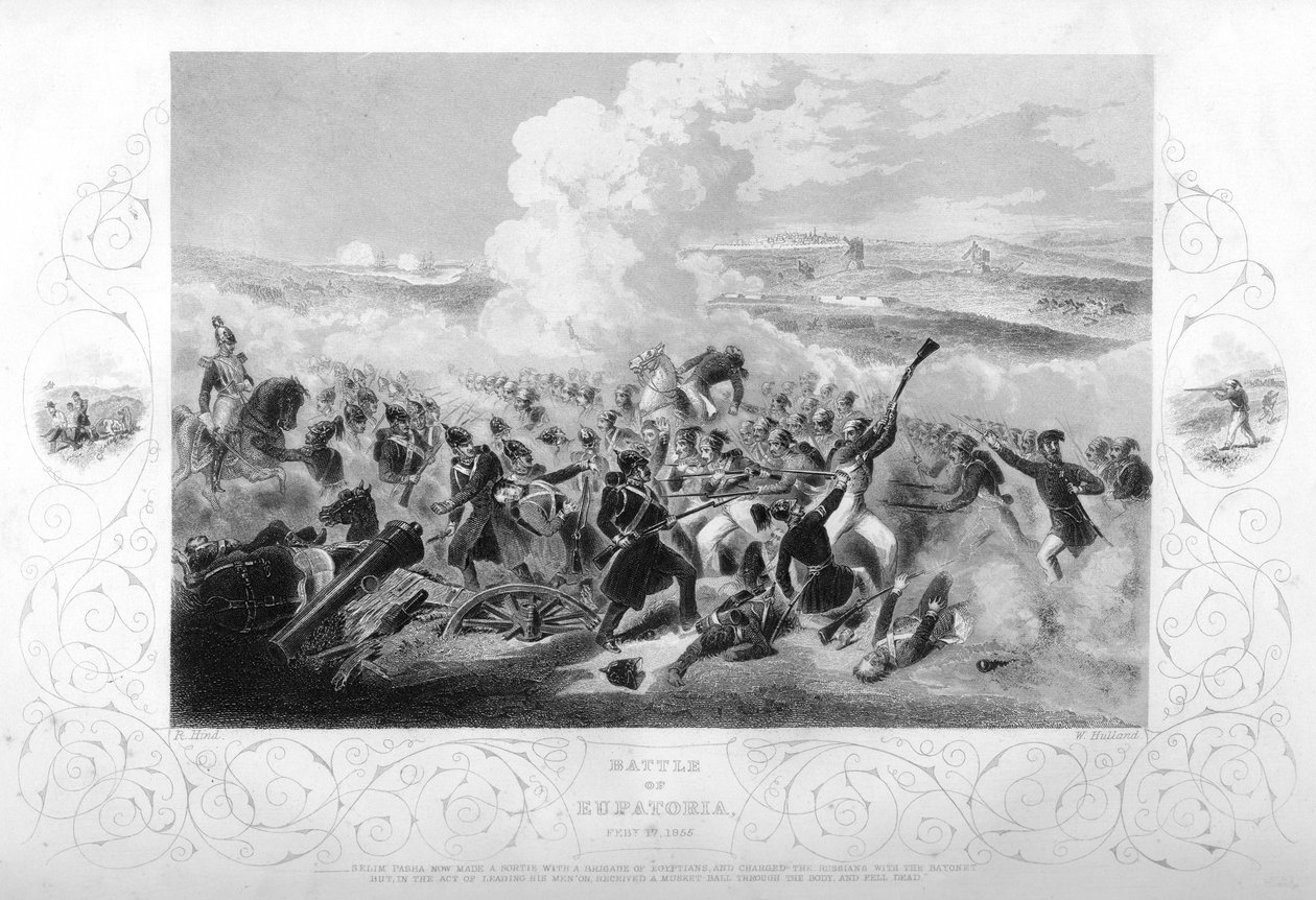 Slaget vid Eupatoria under Krimkriget, 1855 1857. av W. Hulland