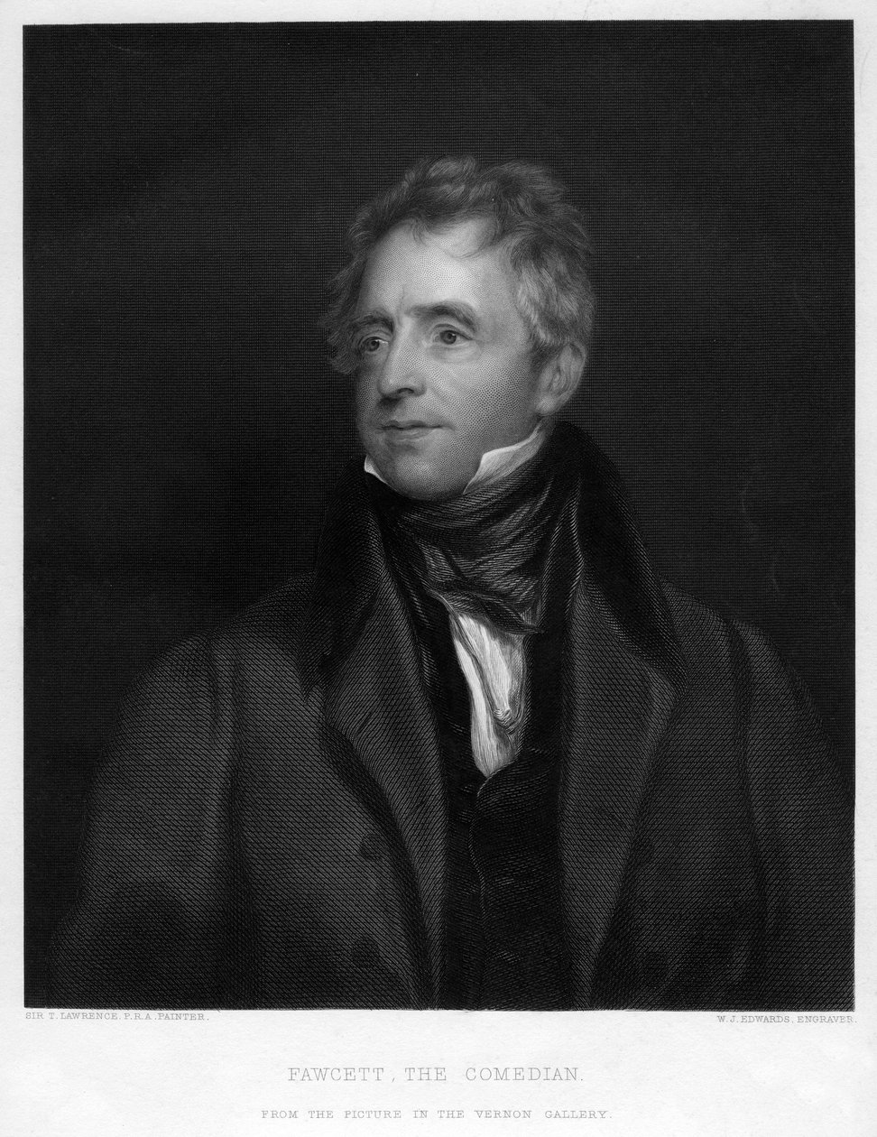 Fawcett, komikern, 1828 1800-talet av W. J. Edwards