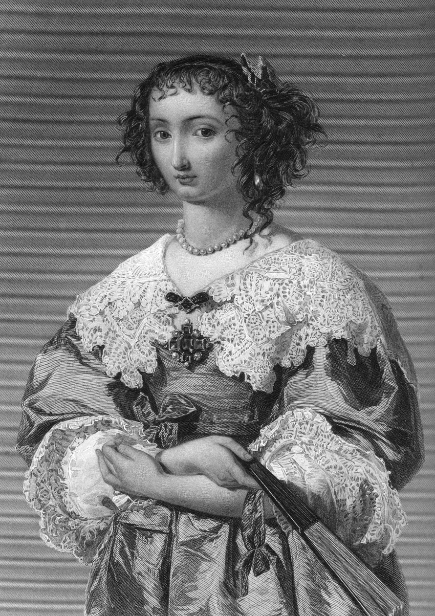 Henrietta Maria av Frankrike 1609-1669, drottninggemål till kung Karl I, 1851. av W. J. Edwards