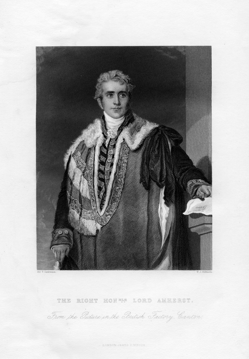 William Pitt Amherst, 1:e Earl Amherst, Indiens generalguvernör, 1800-talet. av W. J. Edwards