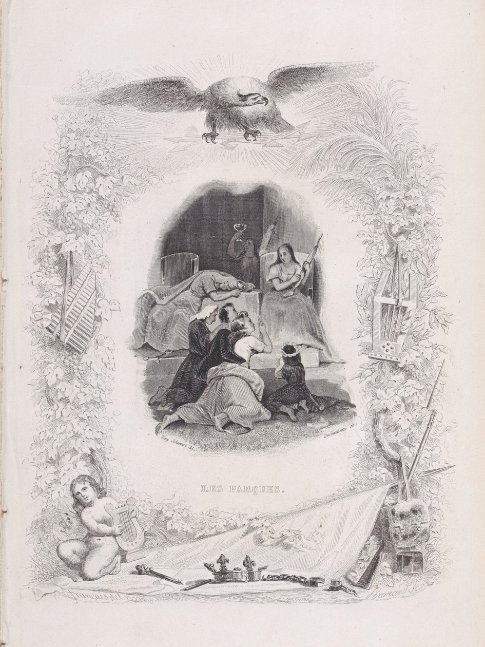 Öden, ur Bérangers sånger, 1829. Skapare: W. J. J. Déshauvents, Melchior Péronard. av W. J. J. Déshauvents, Melchior Péronard