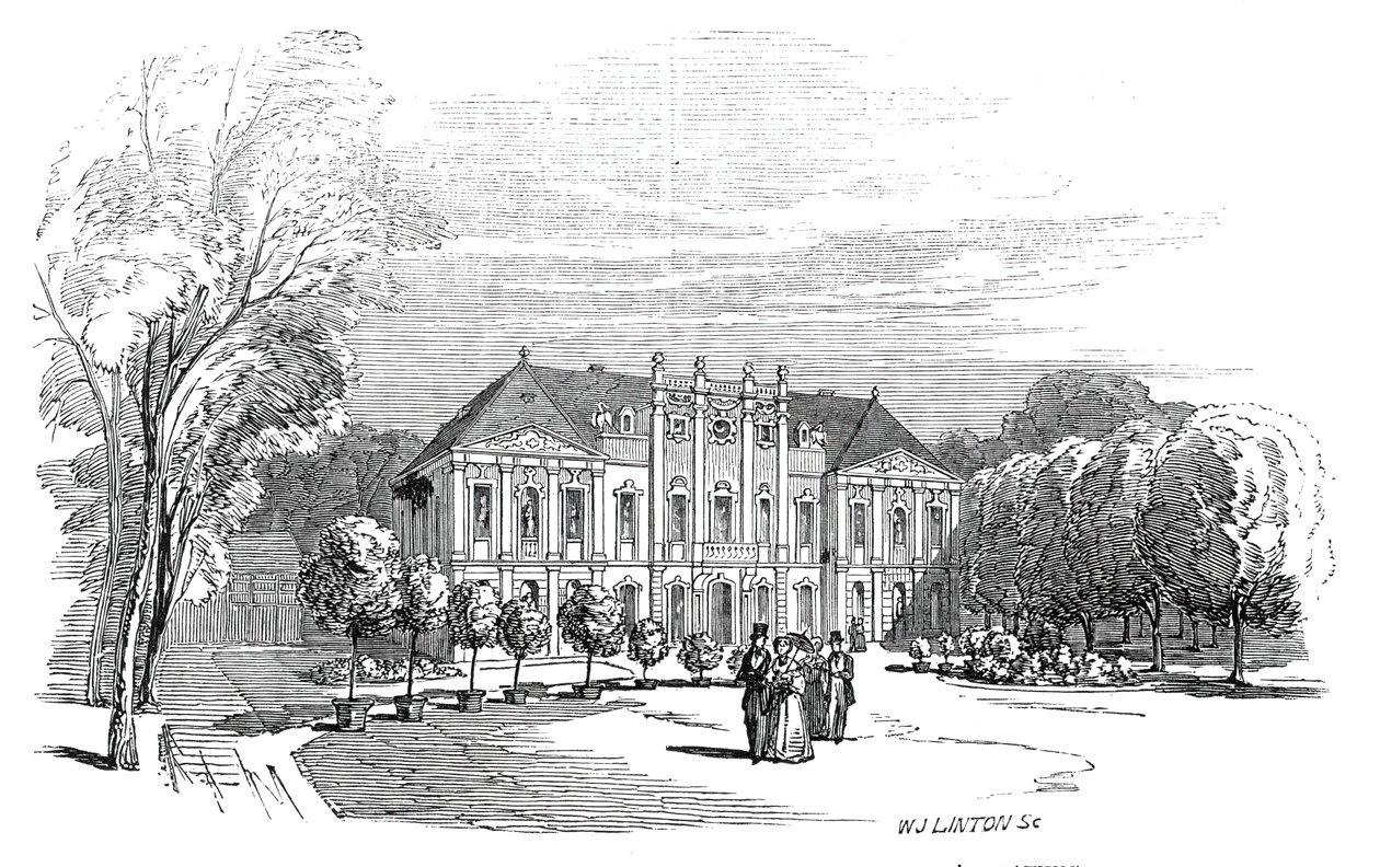 Palace of Tenneburg - från Hans Kungliga Höghet Prins Alberts teckning, 1845. av W. J. Linton