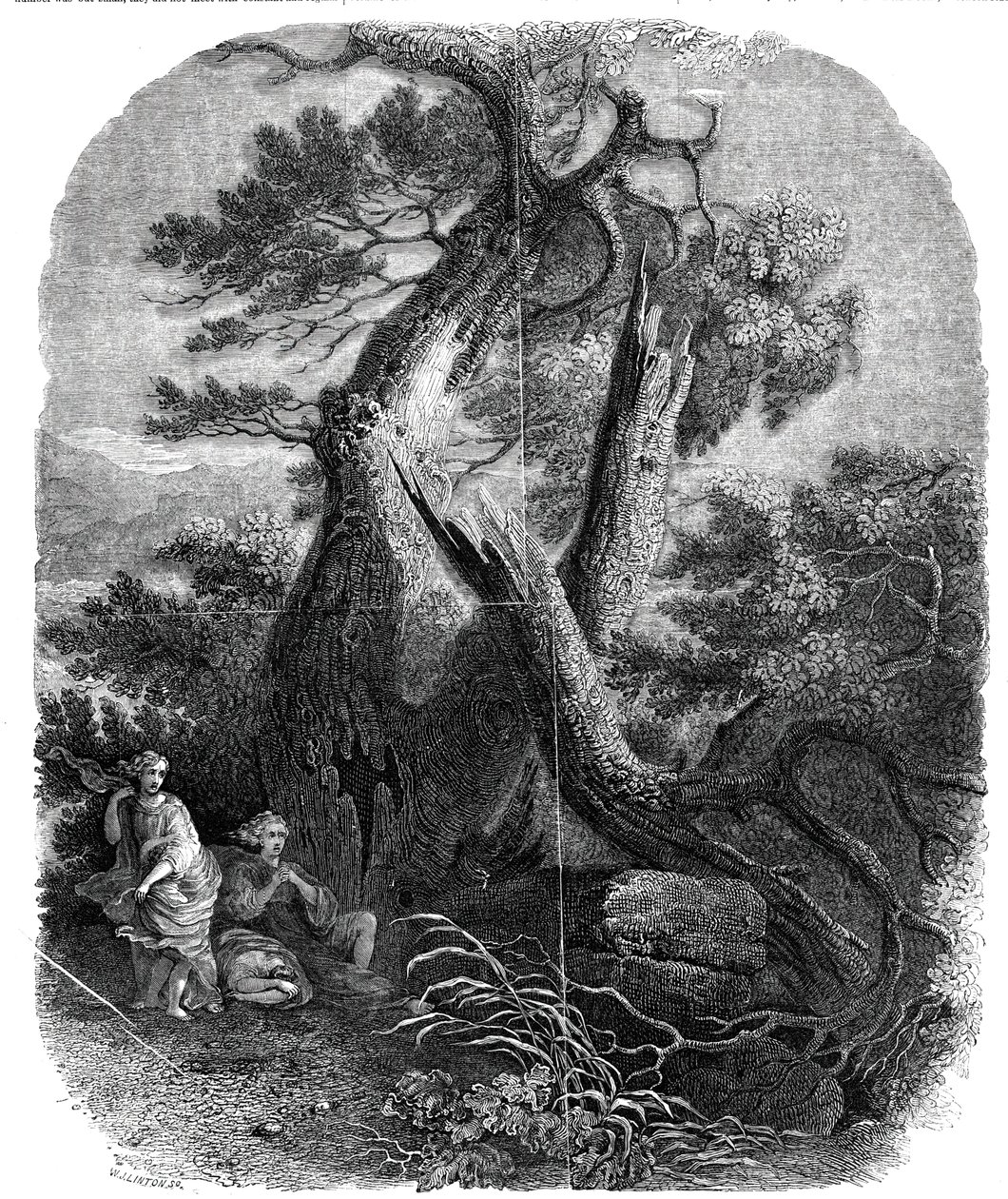 Exemplar av trästick, The Death of the Children of Niobe, ...1844. av W. J. Linton