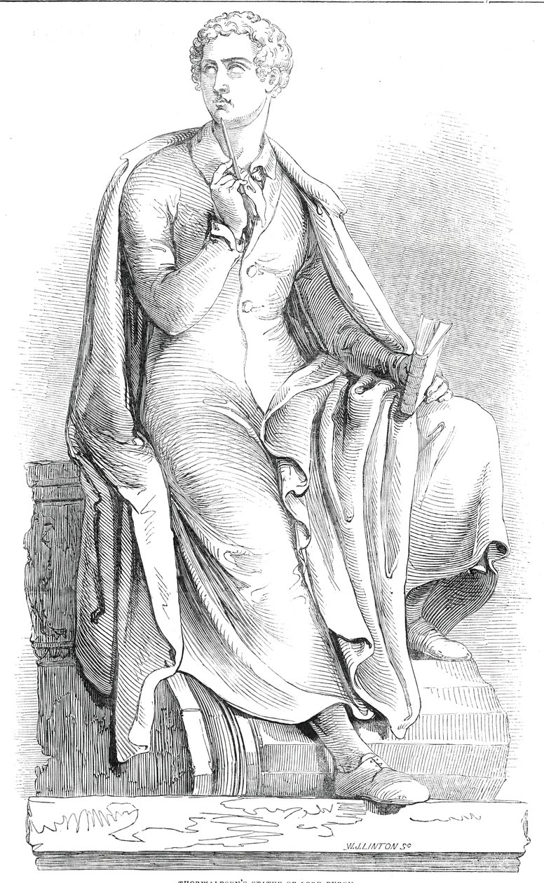 Thorwaldsens staty av Lord Byron, 1845. av W. J. Linton