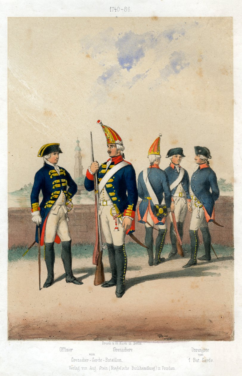 Tyska militäruniformer, 1740-1786 1800-talet. av W Korn