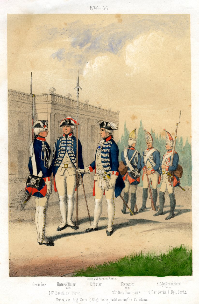 Tyska militäruniformer, 1740-1786 1800-talet. av W Korn