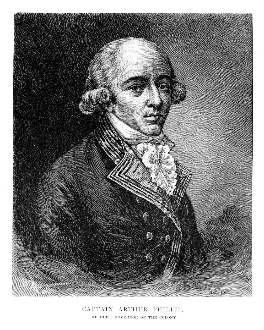 Arthur Phillip, brittisk amiral och kolonialguvernör, 1886. av W. Macleod