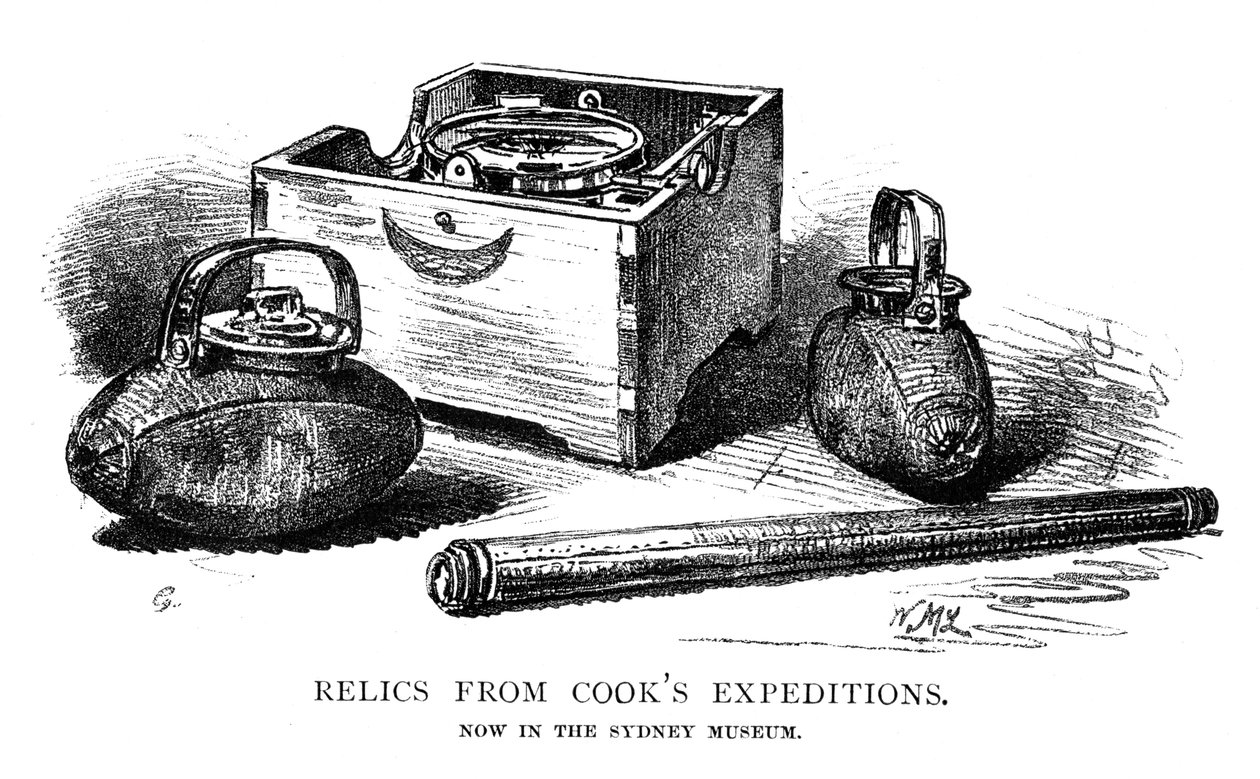 Reliker från Cooks expeditioner, 1886. av W. Macleod