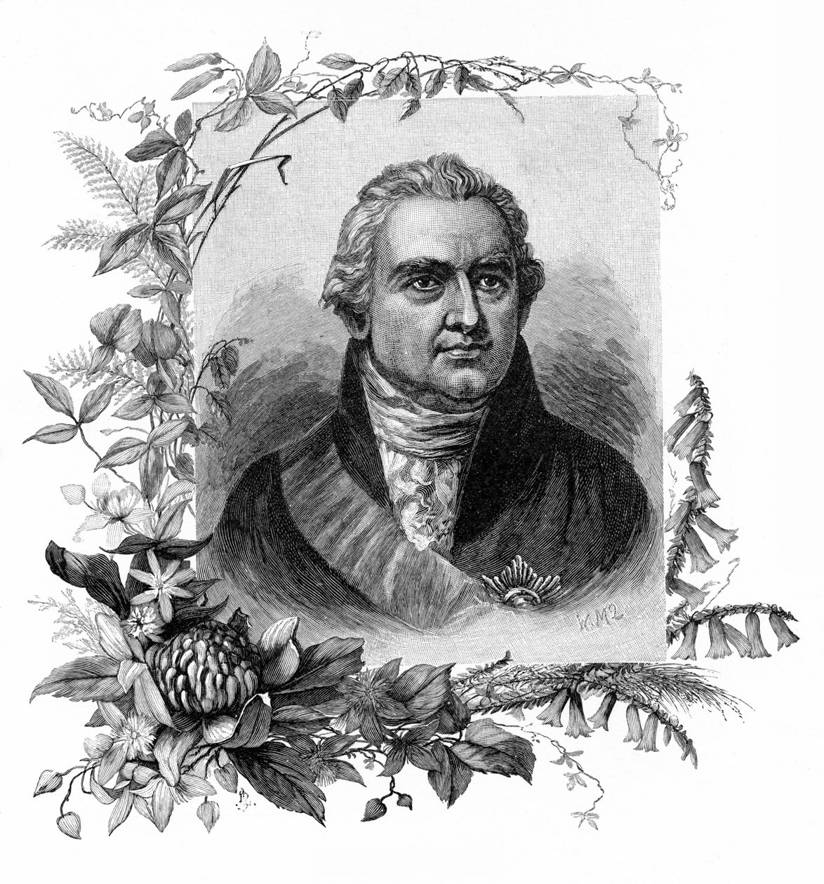 Sir Joseph Banks, engelsk naturforskare och botaniker, 1886. av W. Macleod