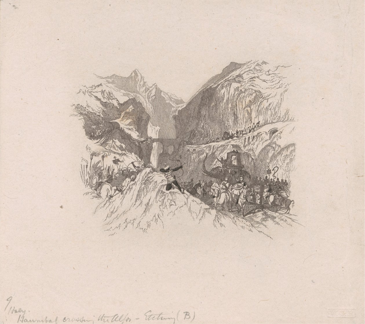 Hannibal passerar Alperna (vinjett) av W. R. Smith