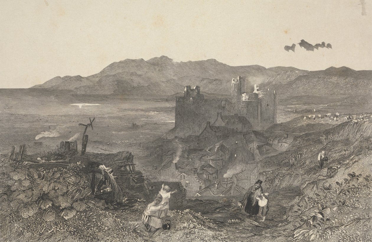 Harlech slott, norra Wales av W. R. Smith