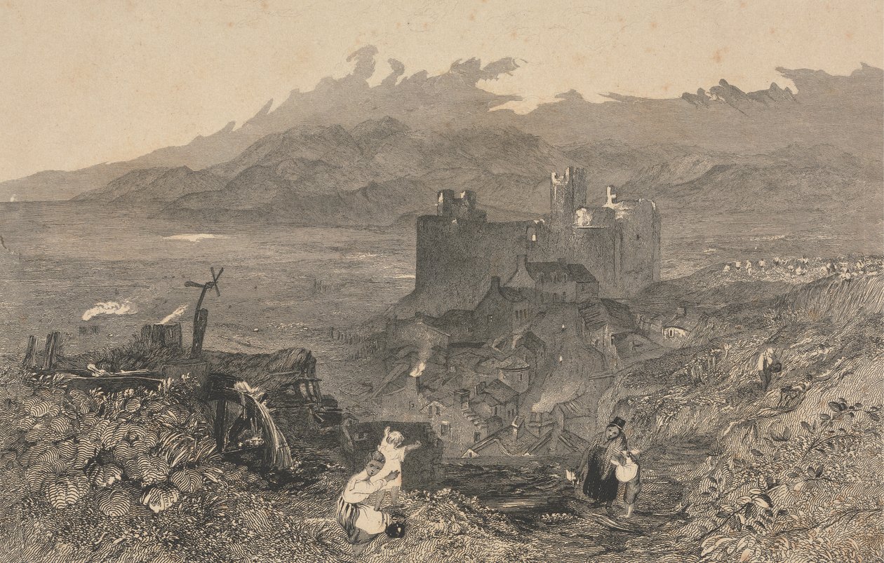 Harlech slott, norra Wales av W. R. Smith