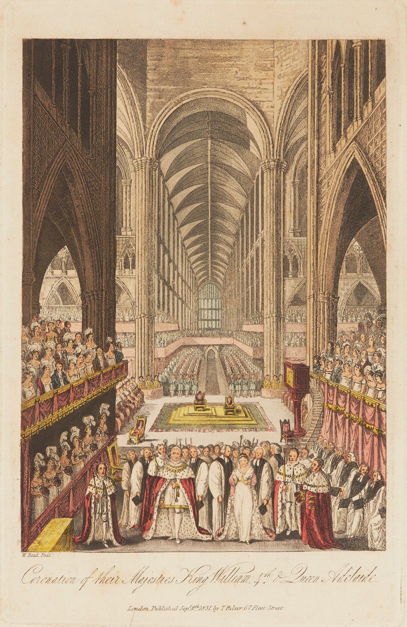 Kröningen av kung William IV och drottning Adelaide av W. Read