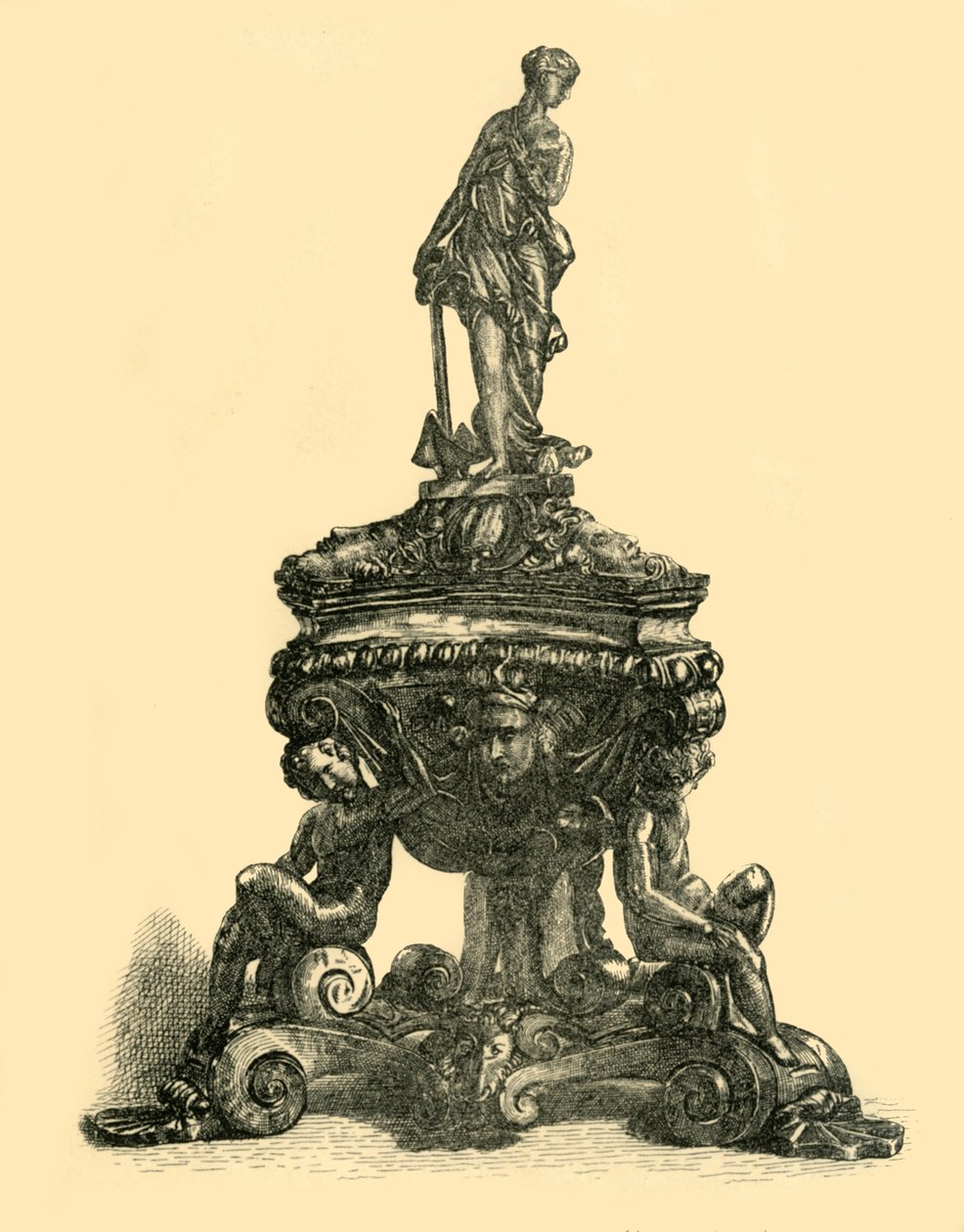 Bläckställ av brons, mitten av slutet av 1500-talet, 1881. av W. W. McCarty