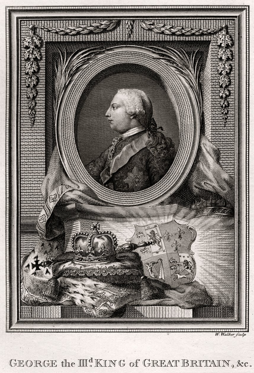Georg den III, kung av Storbritannien, 1777 av W. Walker